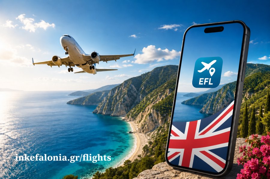 Η υπηρεσία InKefalonia Flights διαθέσιμη και στα αγγλικά