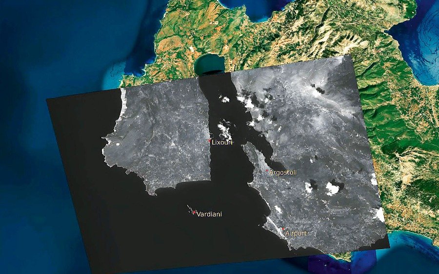 Η Κεφαλονιά στην πρώτη φωτογραφία του ελληνικού νανοδορυφόρου ERMIS 3 !