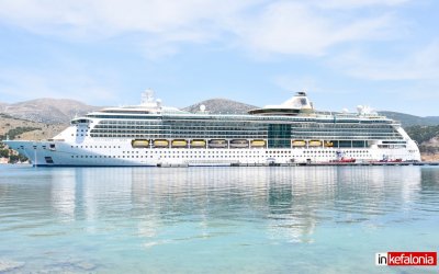 To κρουαζιερόπλοιο Brilliance of the Seas η σημερινή άφιξη στο Αργοστόλι (εικόνες)