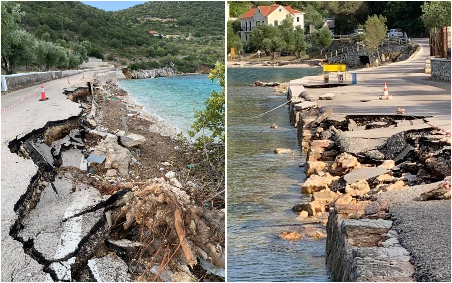 Ξεκινάει το έργο Αποκατάστασης του Επαρχιακού Οδικού Δικτύου Ιθάκης (εικόνες)