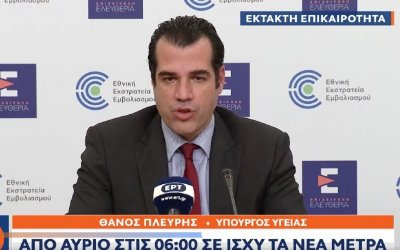 Πρωτοχρονιά στο mute! Τέλος η μουσική σε εστίαση και διασκέδαση - Σε ισχύ αυστηρότερα μέτρα απο το πρωί της Πέμπτης 30/12 (Οι ανακοινώσεις Πλεύρη)