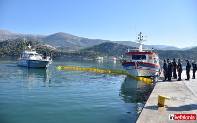 Επιτυχημένη άσκηση αντιμετώπισης θαλάσσιας ρύπανσης από το Λιμενικό, στο λιμάνι του Αργοστολίου (εικόνες/video)