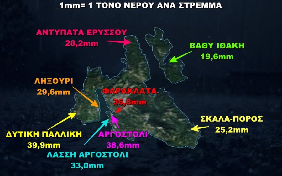 Οι ποσότητες βροχόπτωσης σε Κεφαλονιά &amp; Ιθάκη - Πως θα κυλήσει ο καιρός το Σάββατο