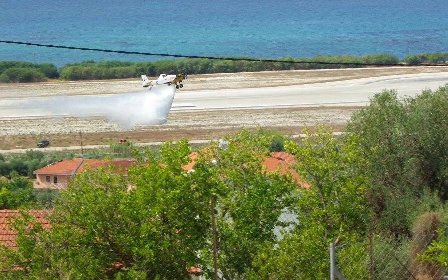 Εικόνα απο την ώρα της κατάσβεσης της φωτιάς 