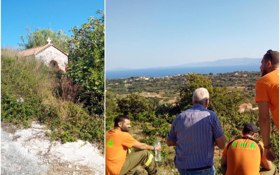 Εικόνα απο τις έρευνες για τον εντοπισμό του απο την ΕΟΔ Ελειού - Πρόννων