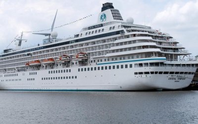 To  Crystal Symphony σήμερα στο λιμάνι Αργοστολίου