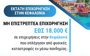 Κεφαλονιά: Αίτηση για ενίσχυση επιχειρήσεων έως 18.000 ευρώ