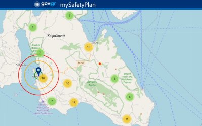 MySafetyPlan.gov.gr – Ψηφιακός χάρτης με τα ασφαλή σημεία συγκέντρωσης στον Δήμο Αργοστολίου σε περίπτωση σεισμού και άλλων φυσικών καταστροφών