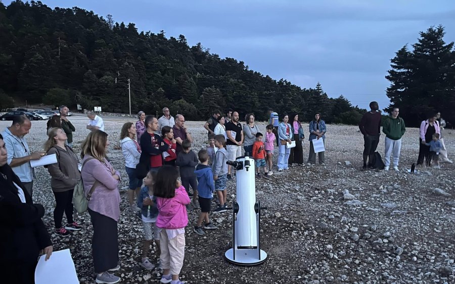 Με επιτυχία η πρώτη αστροβραδια του Διεθνούς Πάρκου Σκοτεινού Ουρανού στον Αίνο