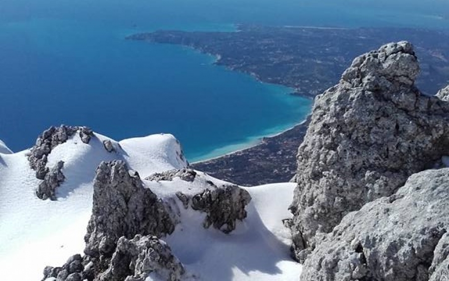 Χιόνια και θάλασσα στην Κεφαλονιά